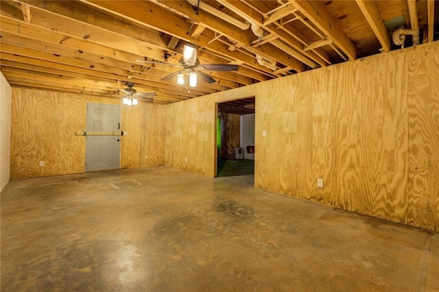 1240 H D Atha Rd, Monroe, GA 30655 - basement featuring a ceiling fan