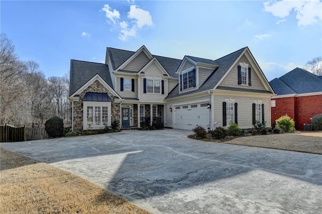 view of front of house featuring a garage