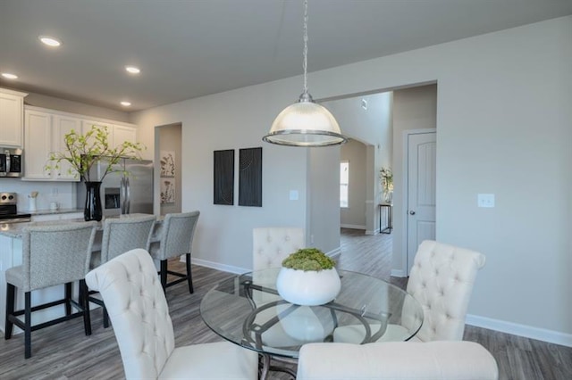 dining room featuring hardwood / wood-style floors