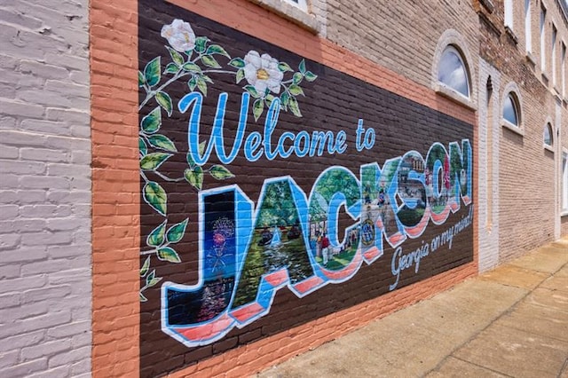 view of community sign