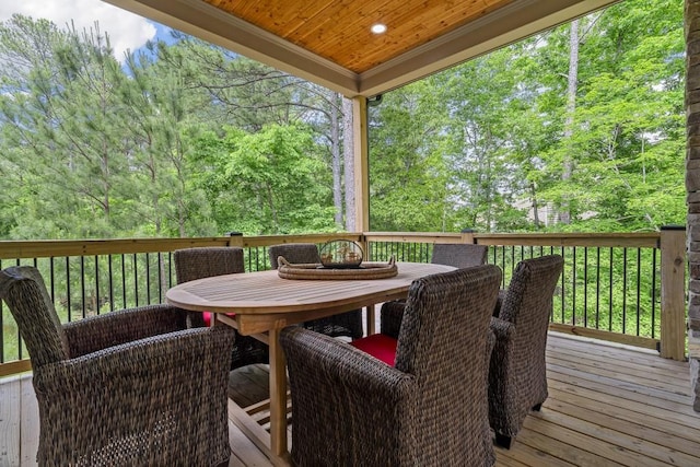 407 Estates View Dr, Acworth, GA 30101 - wooden deck featuring outdoor dining space