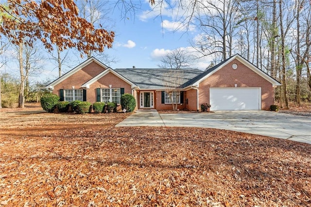 ranch-style home with a garage