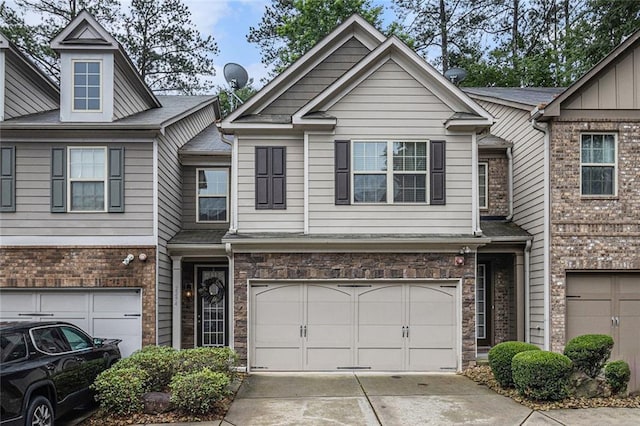 2294 Spicy Pine Ln, Lawrenceville, GA 30044 - multi unit property with an attached garage, concrete driveway, and stone siding