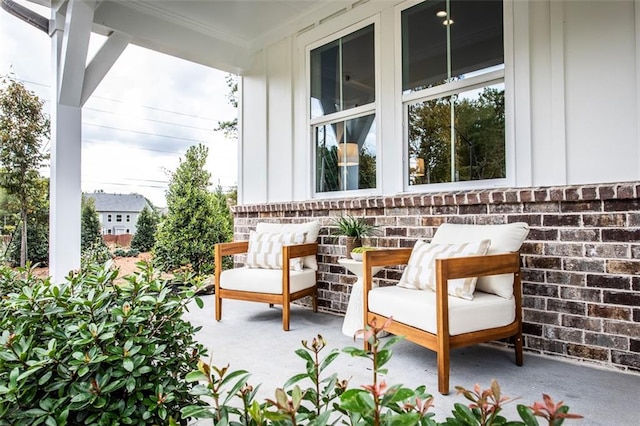 view of patio / terrace with a porch