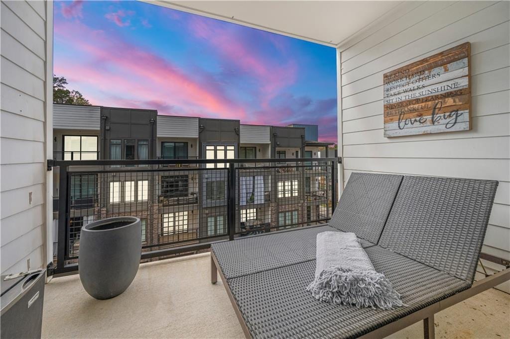 383 Pratt Dr, Atlanta, GA 30315 - view of balcony at dusk