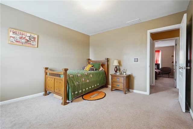 bedroom with carpet flooring