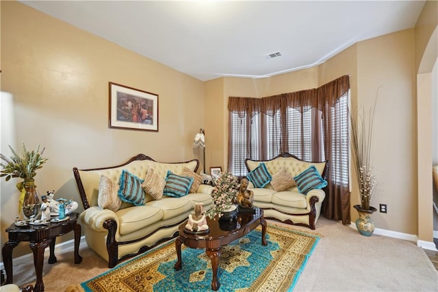 view of carpeted living room