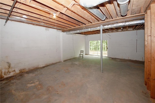 view of basement