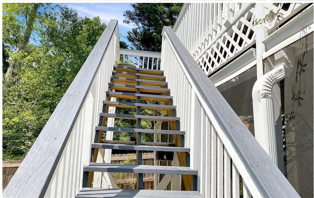 view of stairway