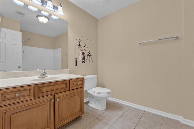 102 Plantation Dr, Lagrange, GA 30277 - bathroom with tile patterned floors, vanity, and a shower