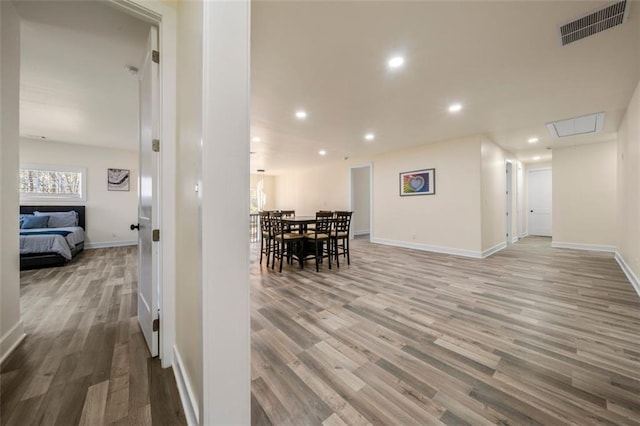 dining room featuring wood-type flooring