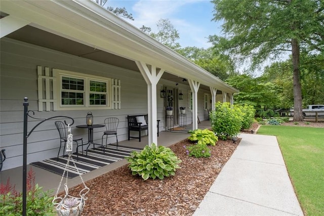 view of patio / terrace featuring a porch