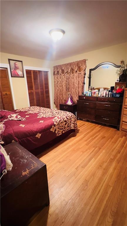 bedroom featuring light hardwood / wood-style floors