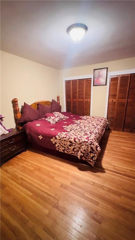 bedroom featuring light wood-type flooring