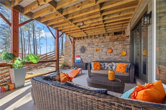 4115 Merritt Dr, Cumming, GA 30041 - view of patio / terrace featuring outdoor lounge area