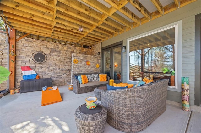 4115 Merritt Dr, Cumming, GA 30041 - view of patio / terrace featuring an outdoor hangout area