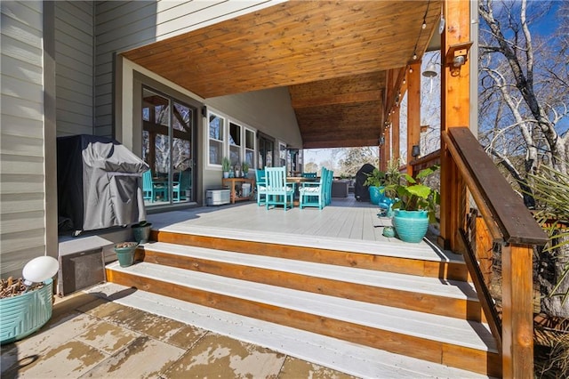 4115 Merritt Dr, Cumming, GA 30041 - wooden deck with area for grilling