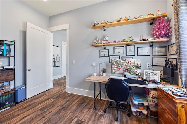 4115 Merritt Dr, Cumming, GA 30041 - home office with dark wood-type flooring