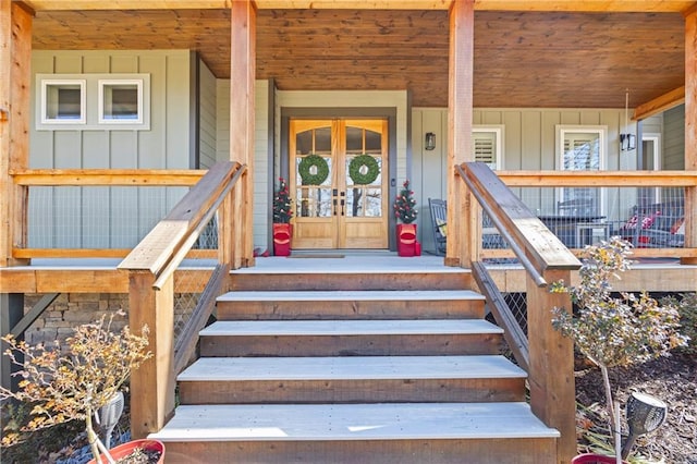 4115 Merritt Dr, Cumming, GA 30041 - property entrance featuring a porch and french doors