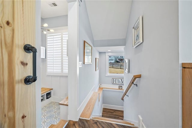 4115 Merritt Dr, Cumming, GA 30041 - interior space featuring plenty of natural light, wood-type flooring, and vaulted ceiling