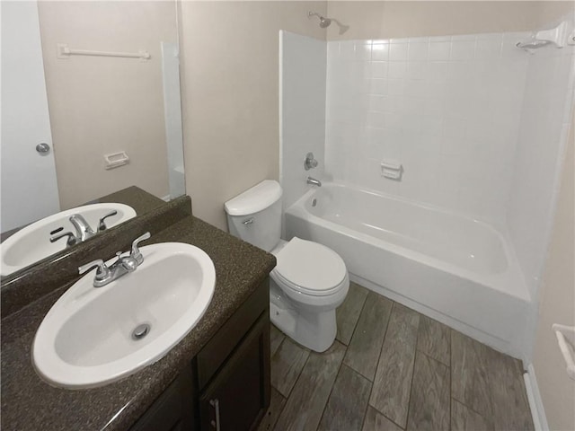 1097 Rock Creek Ln, Norcross, GA 30093 - full bathroom featuring vanity, tub / shower combination, and toilet
