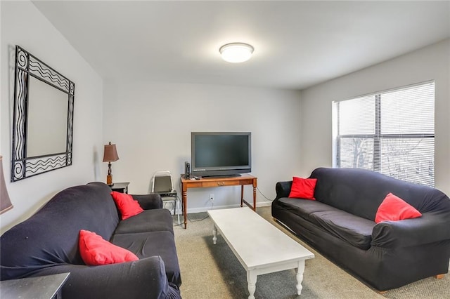 view of carpeted living room