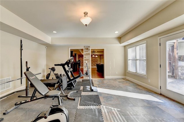 view of exercise room