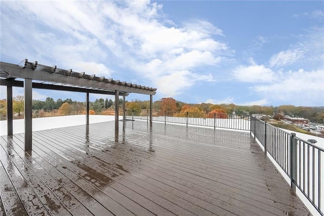 deck with a pergola