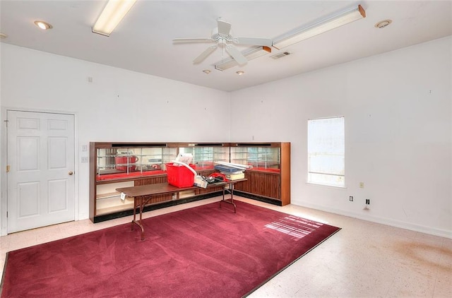 1595 Lake Lucerne Rd SW, Lilburn, GA 30047 - bedroom featuring tile patterned floors, baseboards, and ceiling fan