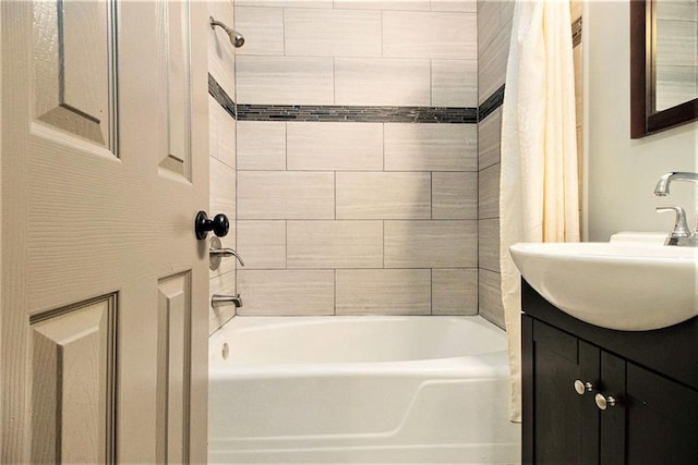 6590 Williamson Dr NE, Atlanta, GA 30328 - bathroom featuring shower / tub combo with curtain and vanity