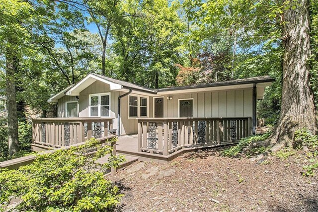 6590 Williamson Dr NE, Atlanta, GA 30328 - view of front of property featuring a wooden deck