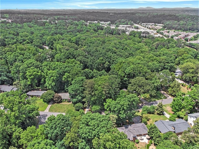 6590 Williamson Dr NE, Atlanta, GA 30328 - aerial overview of property's location with a heavily wooded area