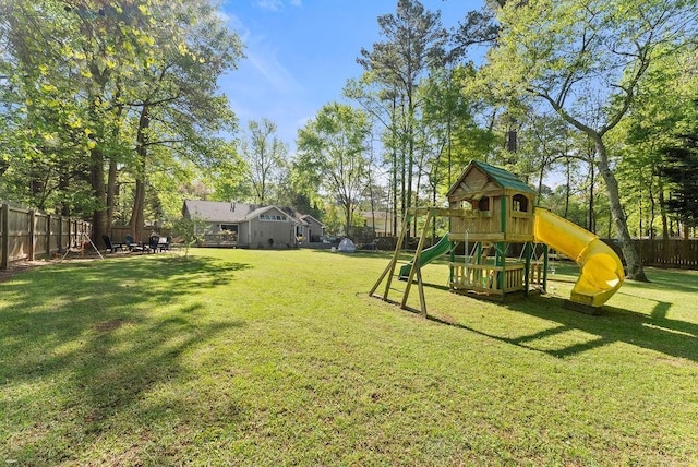 view of jungle gym