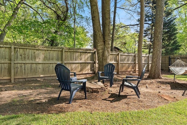 view of fenced backyard