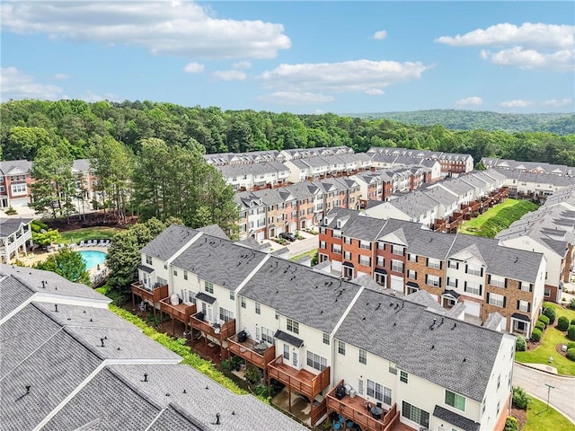bird's eye view with a residential view