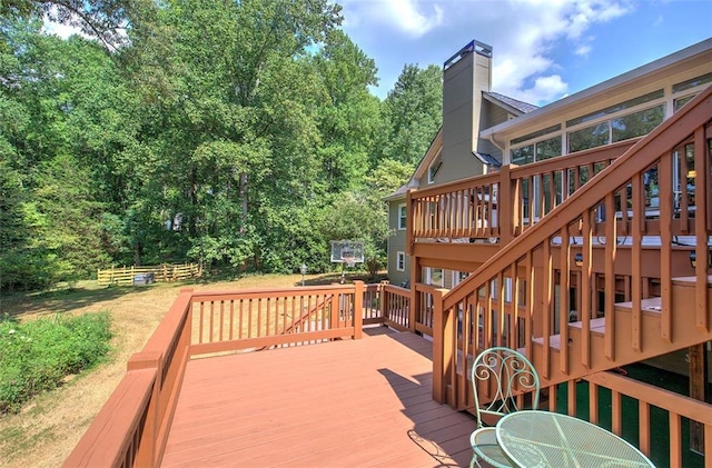 view of wooden terrace