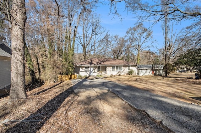 view of ranch-style home