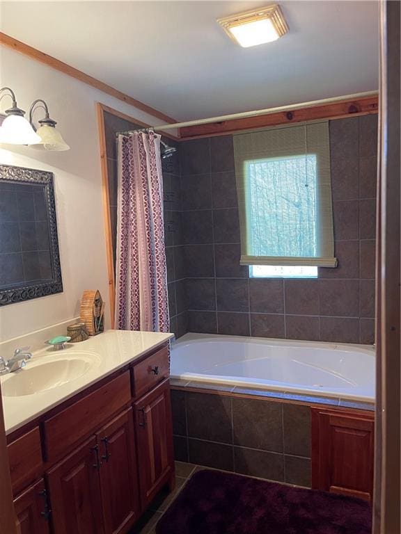 71 Hidden Valley Dr S, Ellijay, GA 30536 - full bath with vanity and tiled shower / bath combo