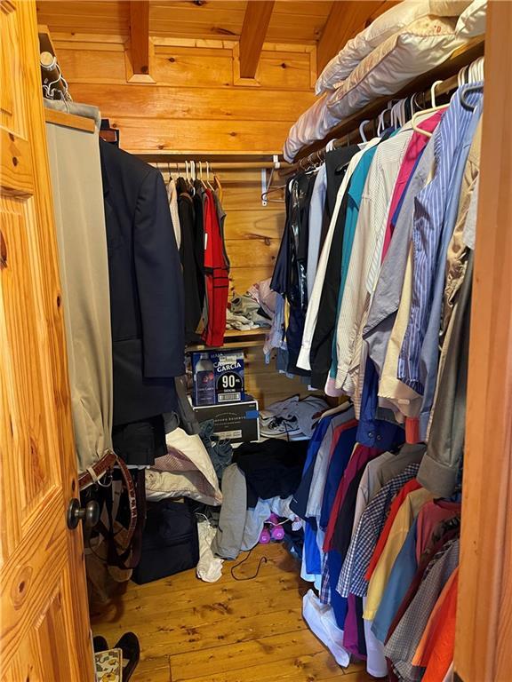 71 Hidden Valley Dr S, Ellijay, GA 30536 - walk in closet featuring hardwood / wood-style floors