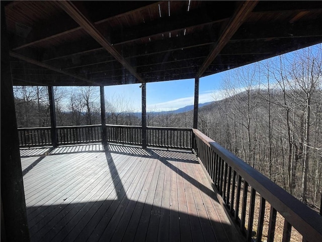 71 Hidden Valley Dr S, Ellijay, GA 30536 - wooden terrace with a mountain view