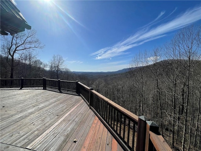 71 Hidden Valley Dr S, Ellijay, GA 30536 - wooden deck with a view of trees
