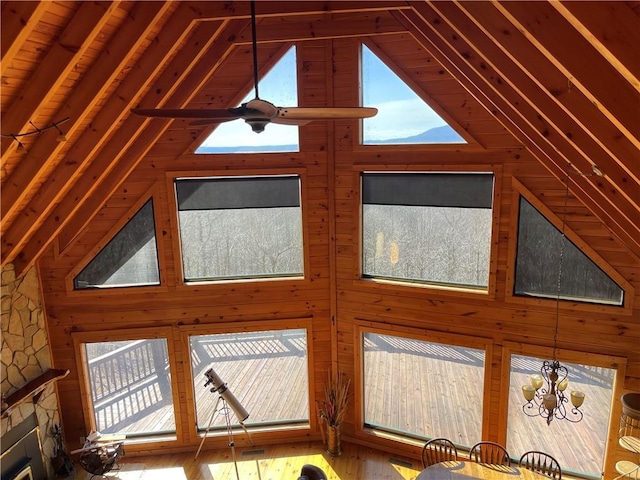 71 Hidden Valley Dr S, Ellijay, GA 30536 - detailed view of wood walls
