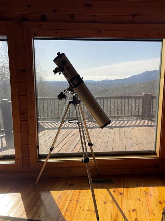 71 Hidden Valley Dr S, Ellijay, GA 30536 - detailed view of wood finished floors and mountains