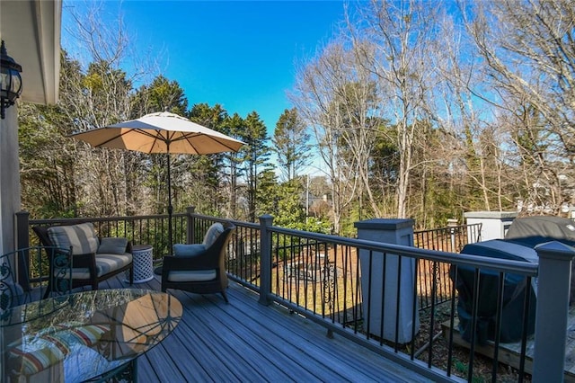view of wooden deck