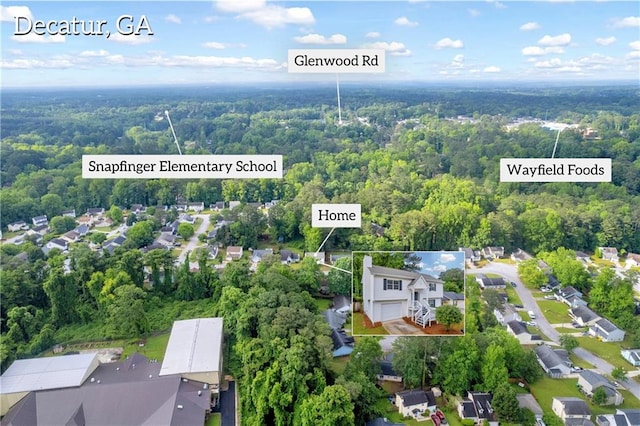 1645 Cobbs Creek Ln, Decatur, GA 30032 - view of property location with a forest and nearby suburban area