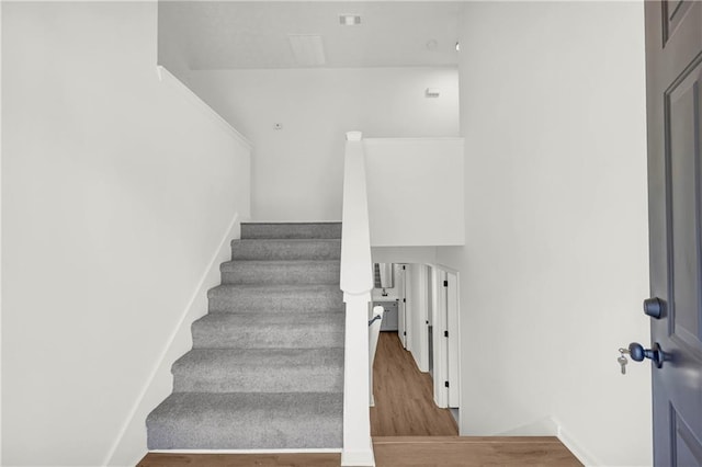 1645 Cobbs Creek Ln, Decatur, GA 30032 - stairway with wood finished floors