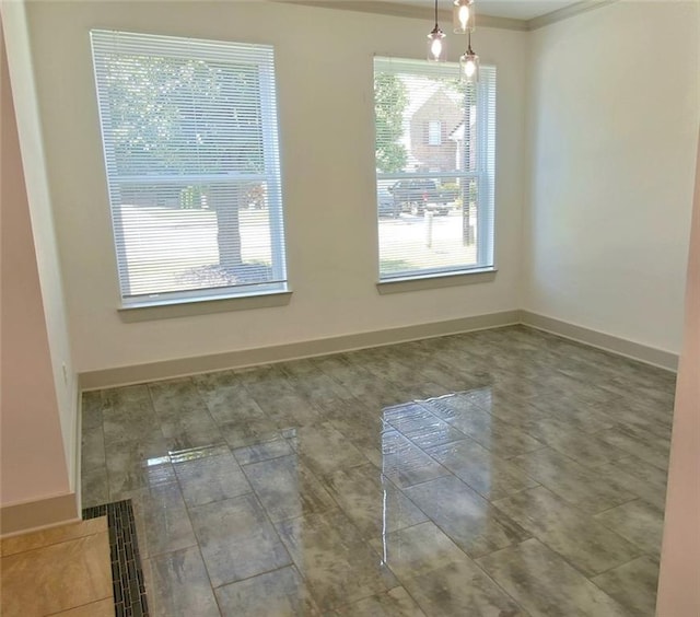4590 River Stone Trl, Douglasville, GA 30135 - unfurnished dining area featuring ornamental molding and baseboards