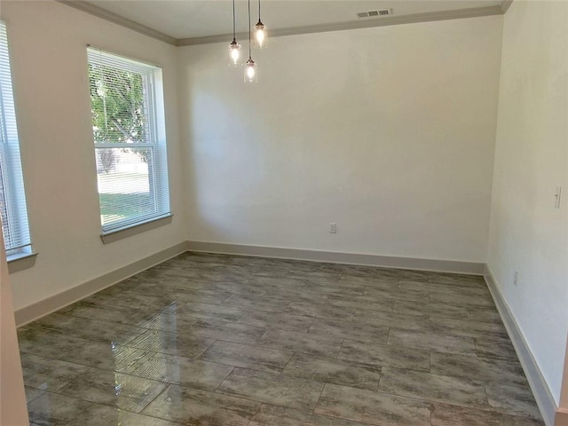 4590 River Stone Trl, Douglasville, GA 30135 - unfurnished dining area with ornamental molding and baseboards
