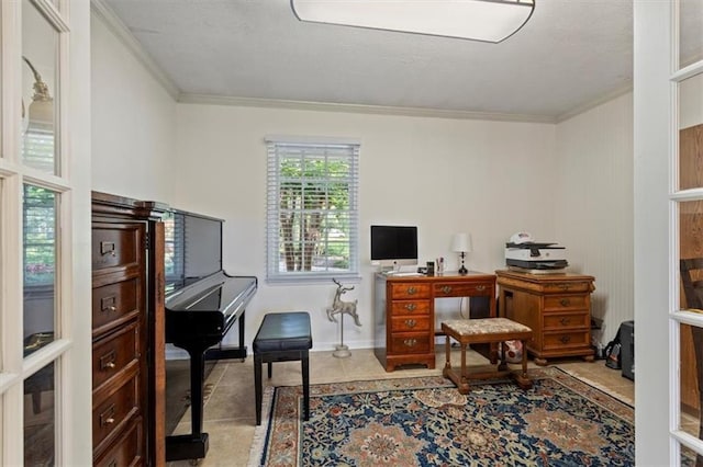 263 Mountainview Cir, Canton, GA 30115 - tiled office featuring ornamental molding