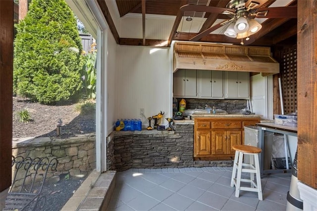 263 Mountainview Cir, Canton, GA 30115 - view of patio with a ceiling fan